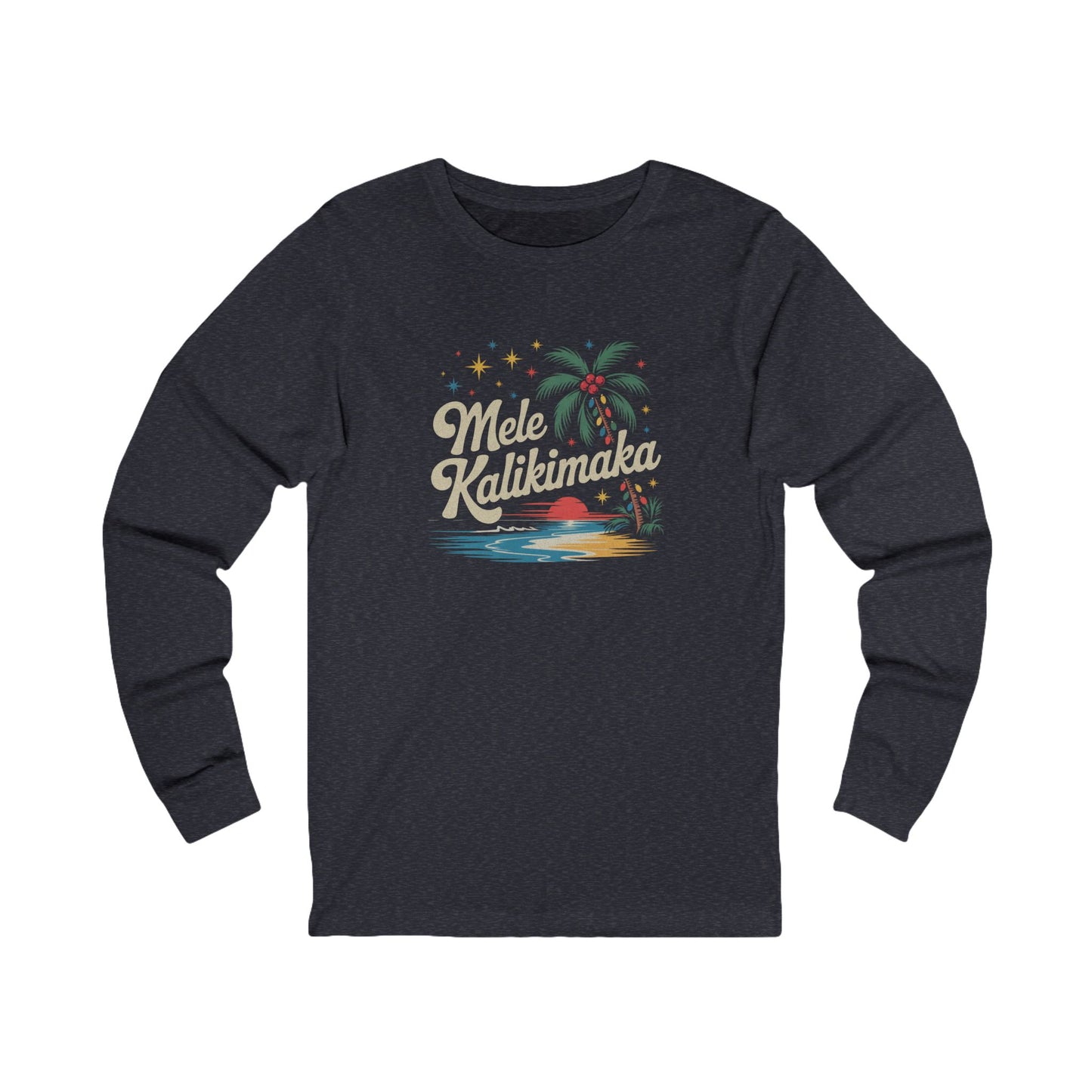 Mele Kalikimaka — Retro Hawaiian Christmas Long Sleeve (Dark)