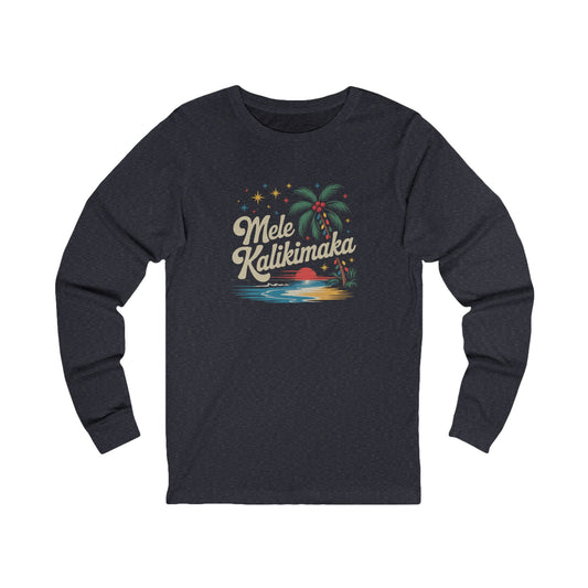 Mele Kalikimaka — Retro Hawaiian Christmas Long Sleeve (Dark)