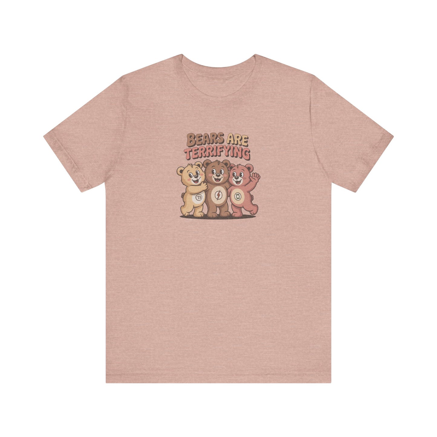 Bears Are Terrifying (Cute Remix) — Retro Tee (Light)
