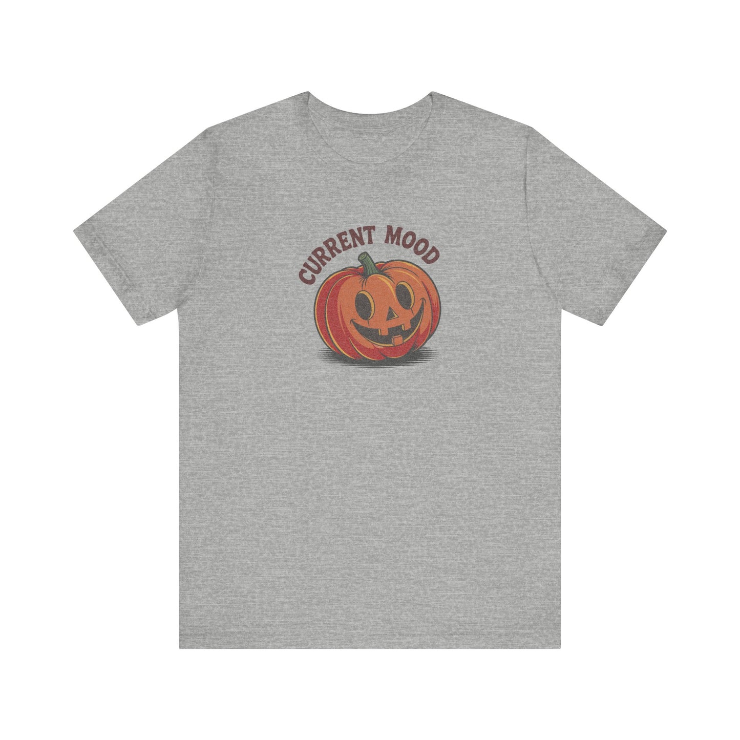 Current Mood (Cute Pumpkin) — Retro Halloween Tee (Light)
