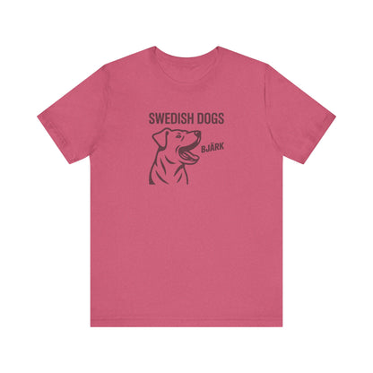 His Bjärk Is Worse Than His Bite – Minimalist Dog Pun Retro Tee (Light)
