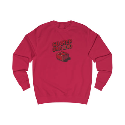 Go Step on a LEGO — Red Plastic Brick Retro Sweatshirt (Light)