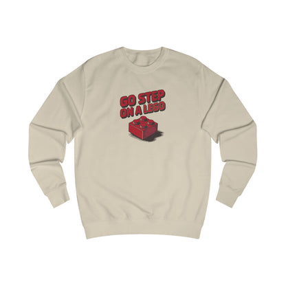Go Step on a LEGO — Red Plastic Brick Retro Sweatshirt (Light)
