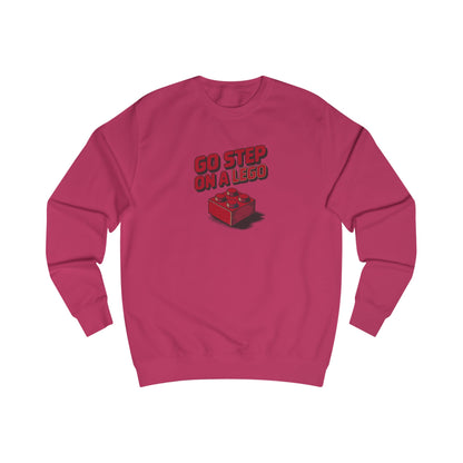 Go Step on a LEGO — Red Plastic Brick Retro Sweatshirt (Light)