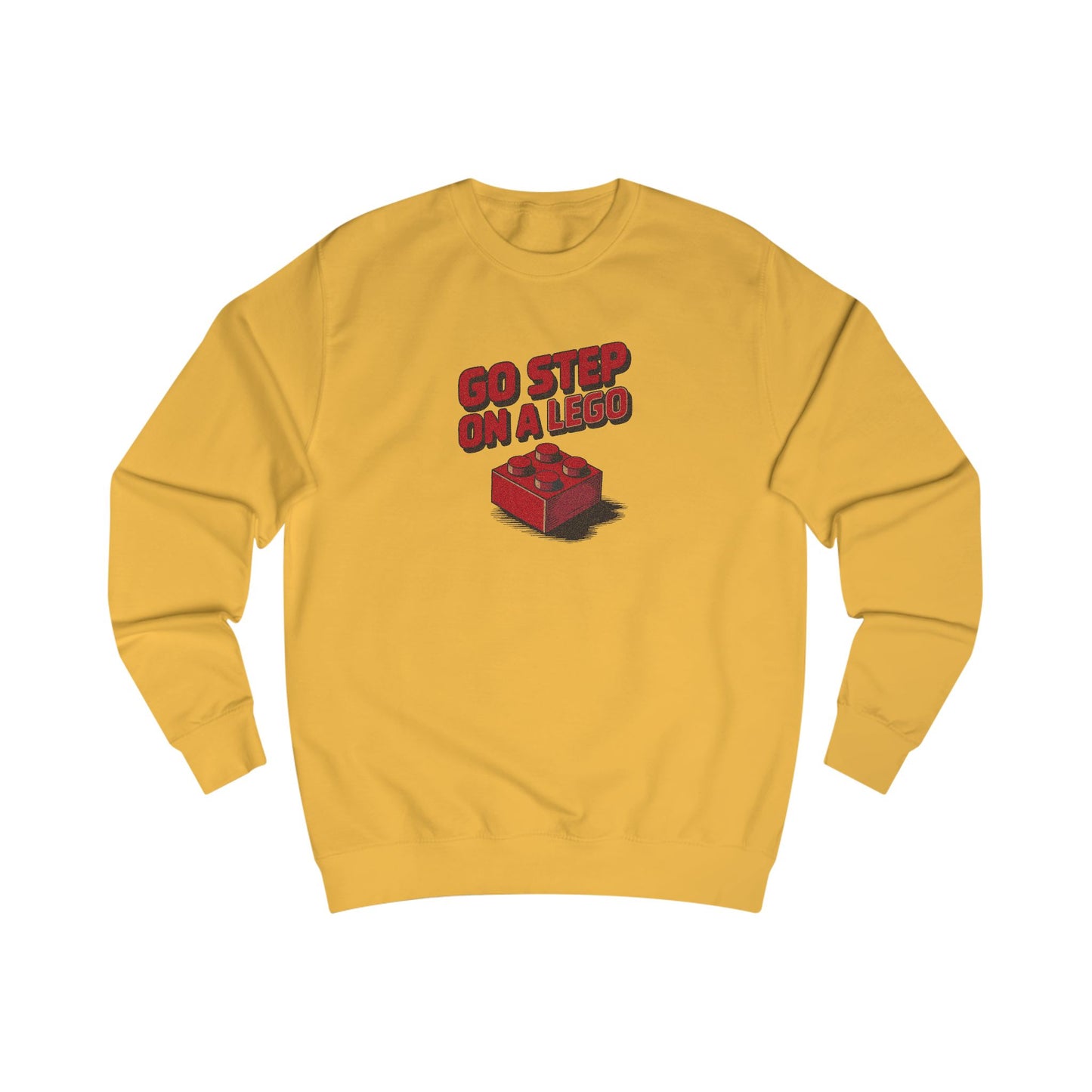 Go Step on a LEGO — Red Plastic Brick Retro Sweatshirt (Light)