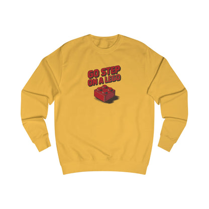 Go Step on a LEGO — Red Plastic Brick Retro Sweatshirt (Light)
