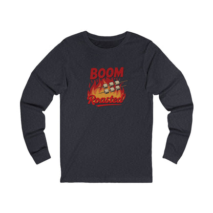 Boom, Roasted — Michael Scott Retro Long Sleeve (Dark)