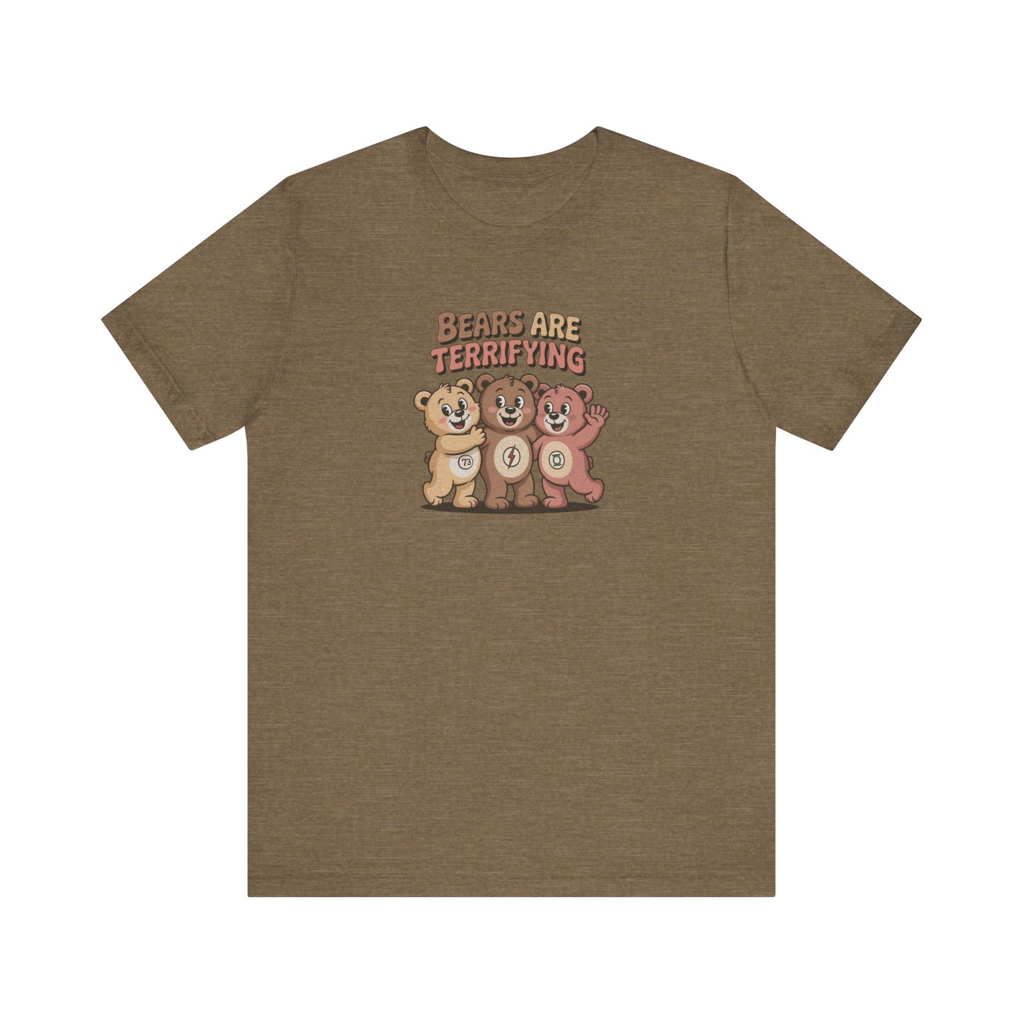 Bears Are Terrifying (Cute Remix) — Retro Tee (Light)