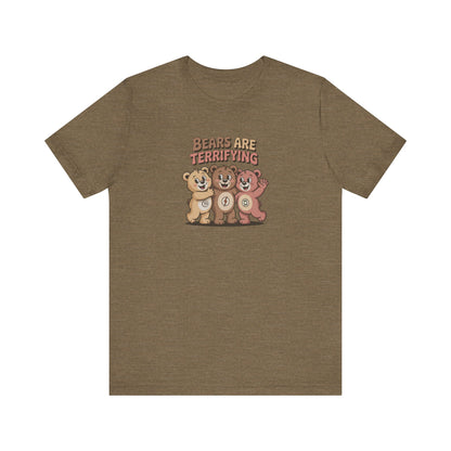 Bears Are Terrifying (Cute Remix) — Retro Tee (Light)