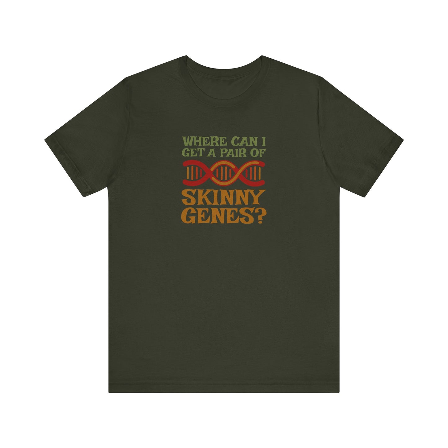 Pair of Skinny Genes (Colorful) — Retro Graphic Tee (Dark)