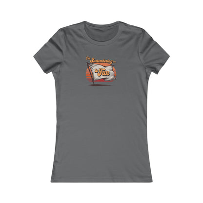 I'm Surrendering to Fun — Fun with Flags Retro Women's Tee (Dark)
