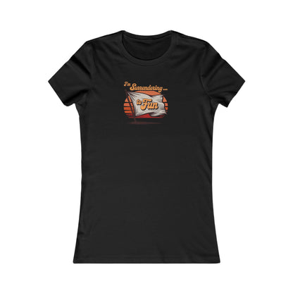 I'm Surrendering to Fun — Fun with Flags Retro Women's Tee (Dark)