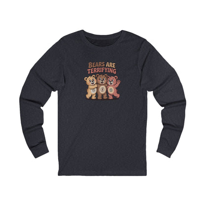 Bears Are Terrifying (Cute Remix) — Retro Long Sleeve (Dark)