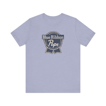 Blue Ribbon Pops Shirt — Funny Dad Gift, Retro Beer Dad Tee