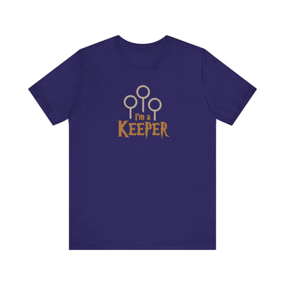 I’m a Keeper — Harry Potter Quidditch Retro Tee (Dark)