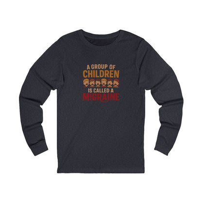 A Group of Children Is Called a Migraine — Retro Long Sleeve (Dark)