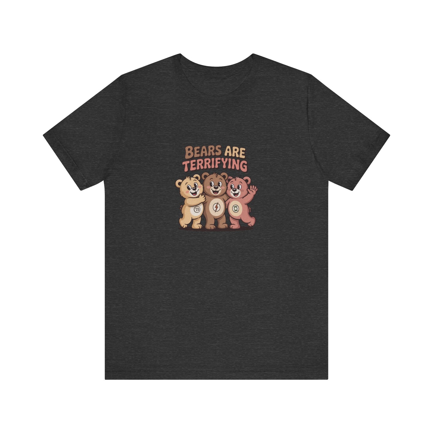Bears Are Terrifying (Cute Remix) — Retro Tee (Dark)