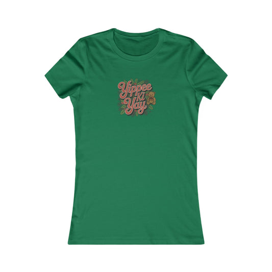 Yippee Ki Yay — Die Hard Retro Christmas Women's Tee (Dark)
