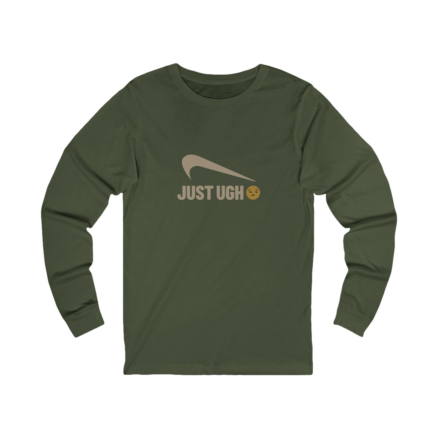 Just Ugh 😒 Athletic Parody — Retro Workout Long Sleeve (Dark)
