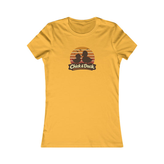 The Chick and the Duck — Friends Retro Women's Tee (Light)