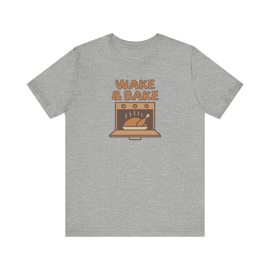 Wake & Bake — Retro Thanksgiving Turkey Tee (Light)