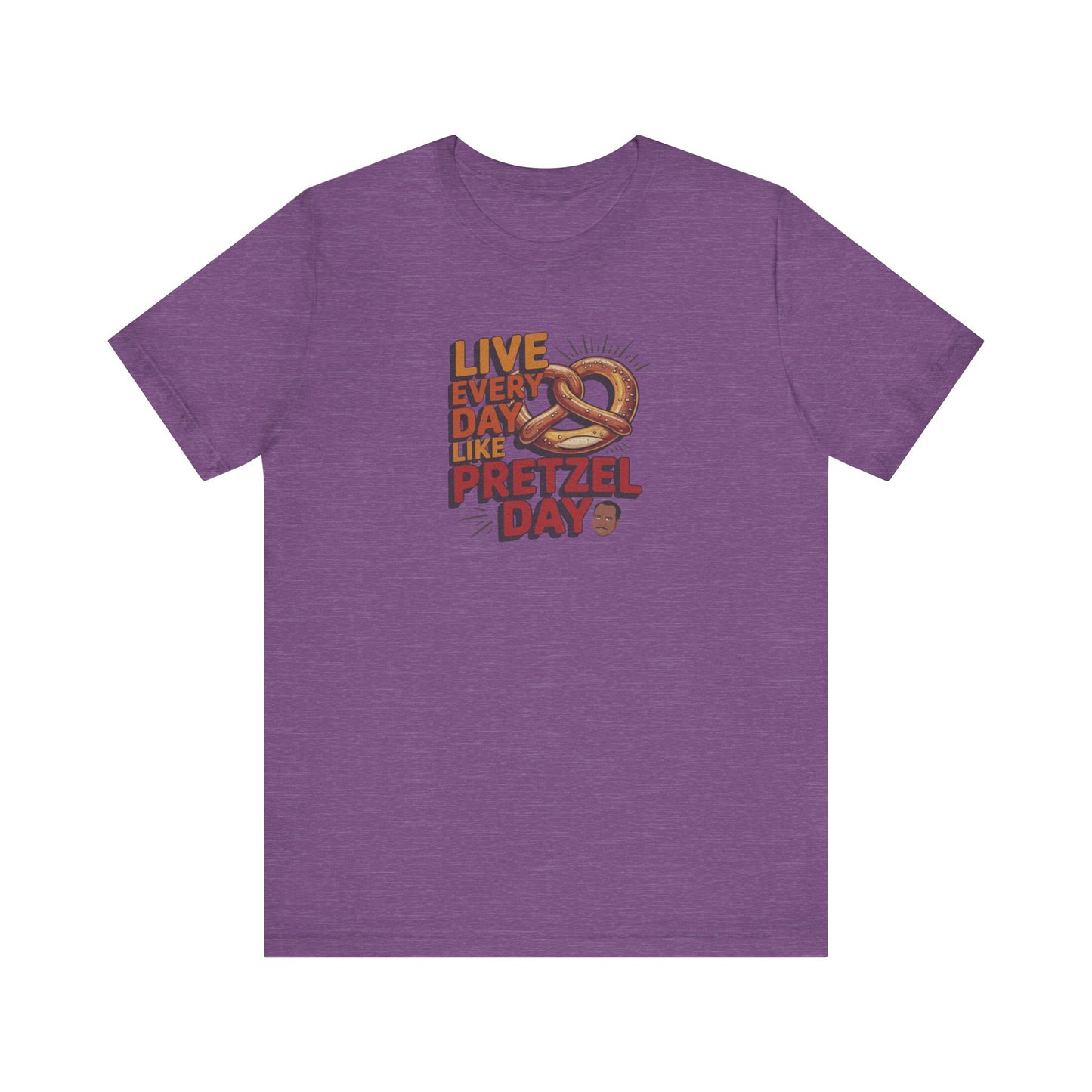 Live Every Day Like Pretzel Day — Stanley Hudson Retro Tee (Light)