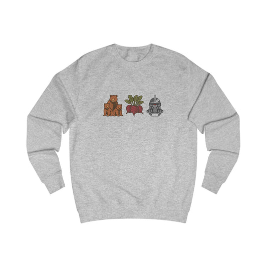 Bears, Beets, Battlestar (Icons) — Retro Sweatshirt (Light)