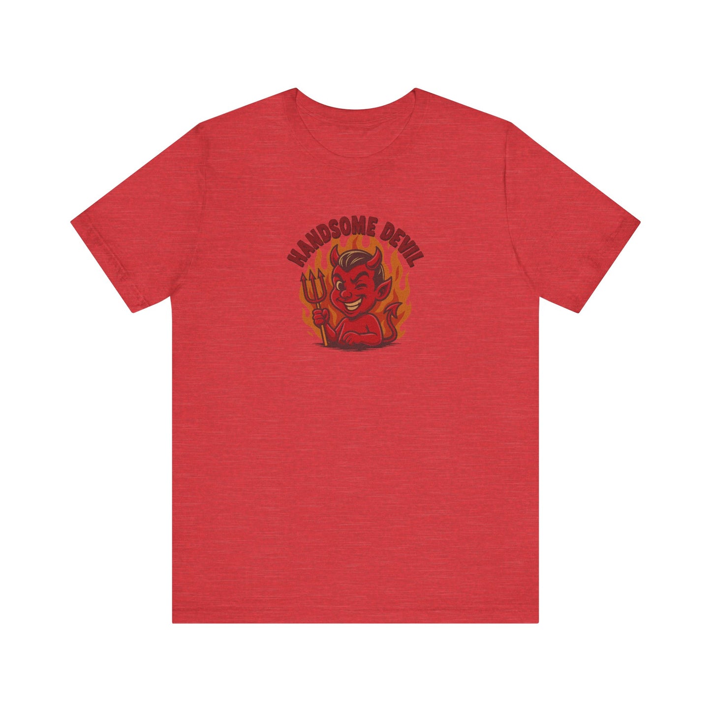 Handsome Devil — Fiery Retro Halloween Tee (Light)