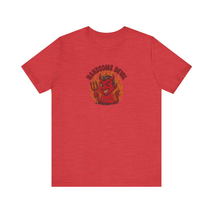 Handsome Devil — Fiery Retro Halloween Tee (Light)