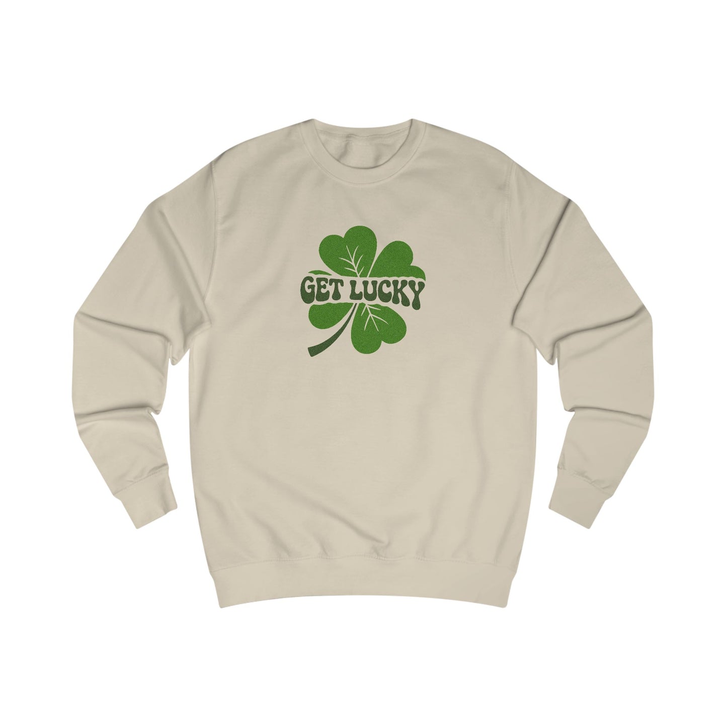 I’m Up All Night to Get Lucky — St. Patrick's Retro Sweatshirt (Light)