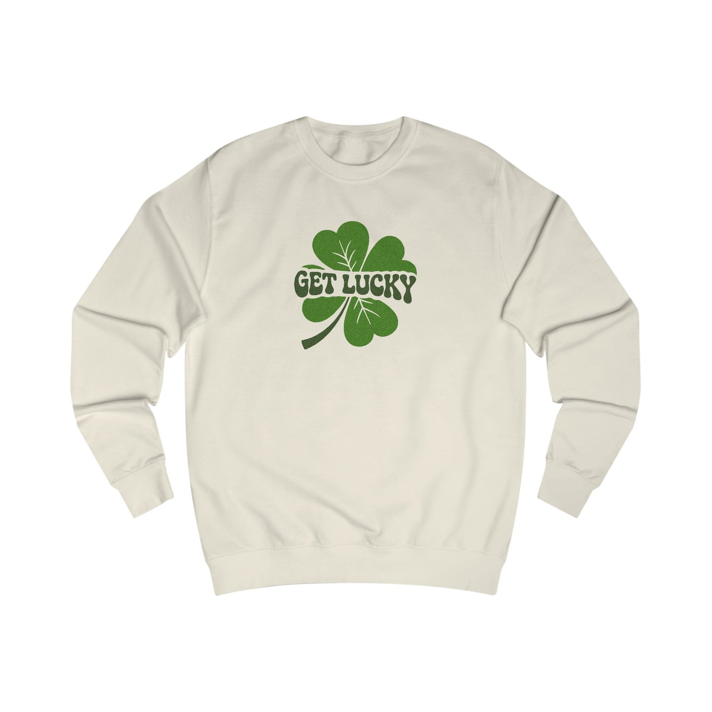 I’m Up All Night to Get Lucky — St. Patrick's Retro Sweatshirt (Light)