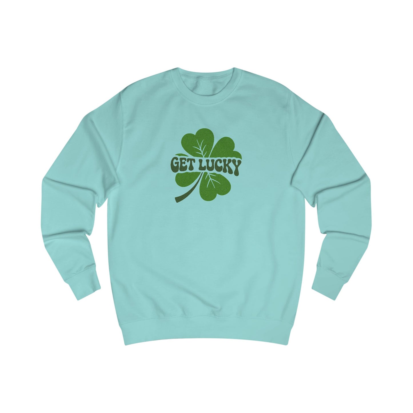 I’m Up All Night to Get Lucky — St. Patrick's Retro Sweatshirt (Light)