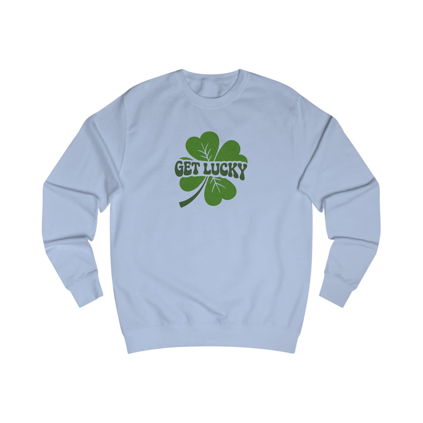 I’m Up All Night to Get Lucky — St. Patrick's Retro Sweatshirt (Light)