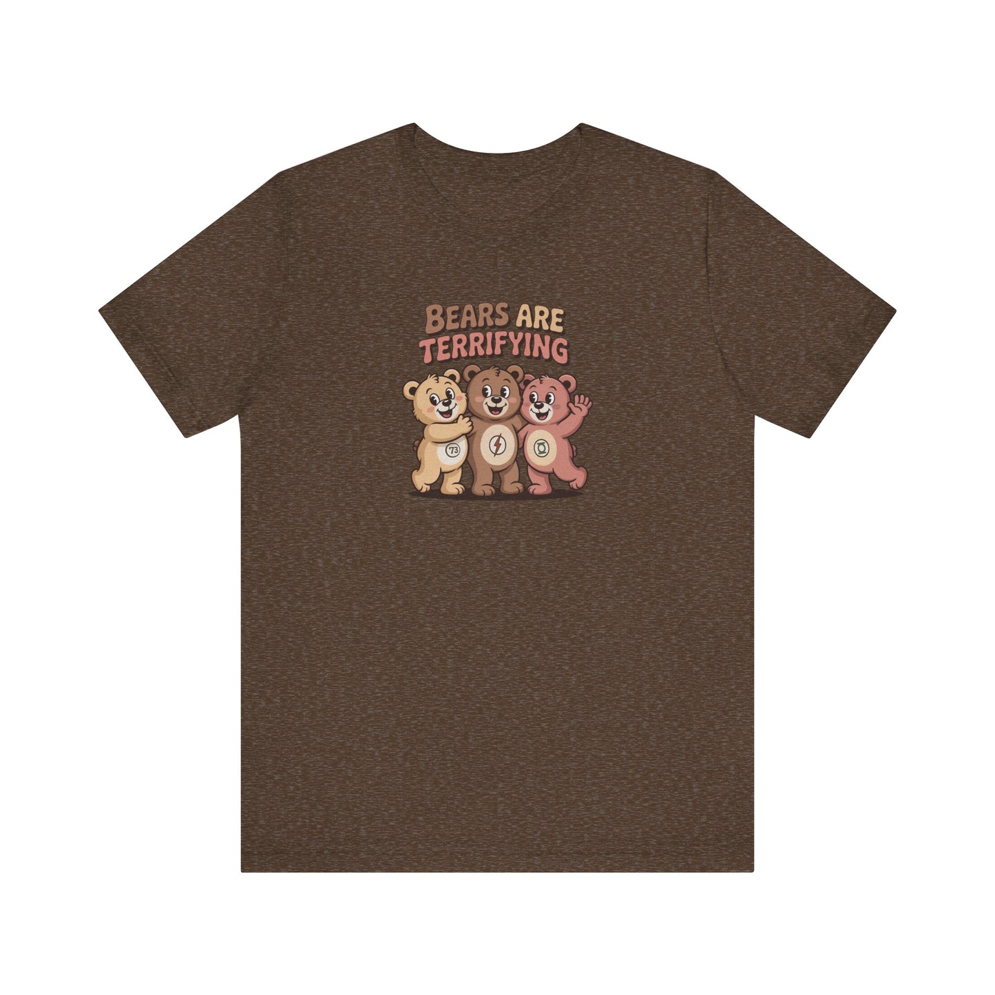 Bears Are Terrifying (Cute Remix) — Retro Tee (Dark)