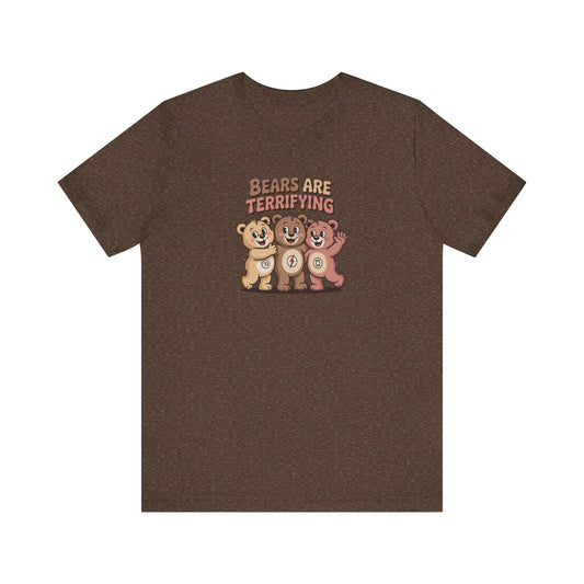 Bears Are Terrifying (Cute Remix) — Retro Tee (Dark)