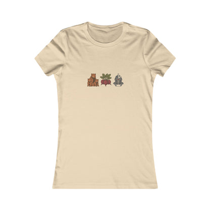 Bears, Beets, Battlestar (Icons) — Retro Women's Tee (Light)
