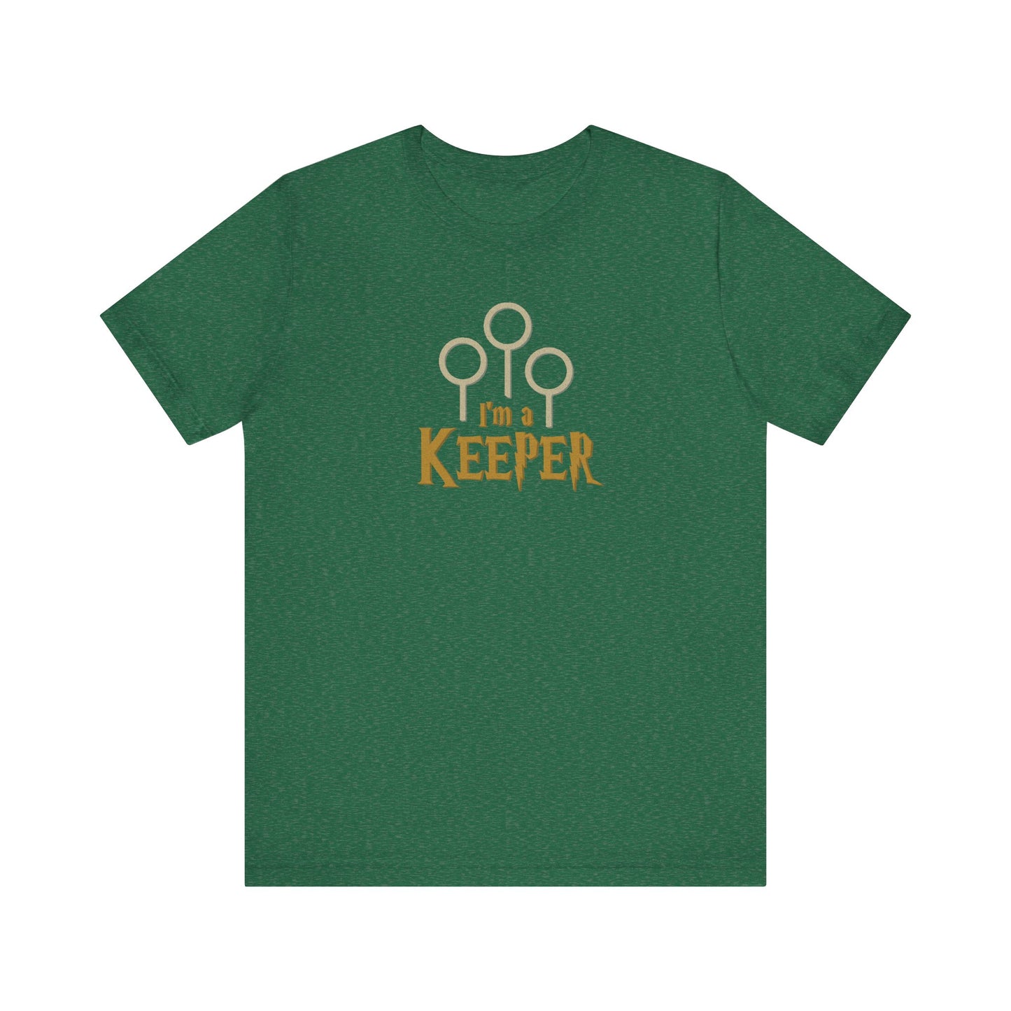 I’m a Keeper — Harry Potter Quidditch Retro Tee (Dark)