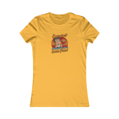 Exercise? I Thought You Said Extra Fries! — Retro Women's Tee (Light)