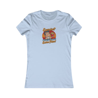 Exercise? I Thought You Said Extra Fries! — Retro Women's Tee (Light)