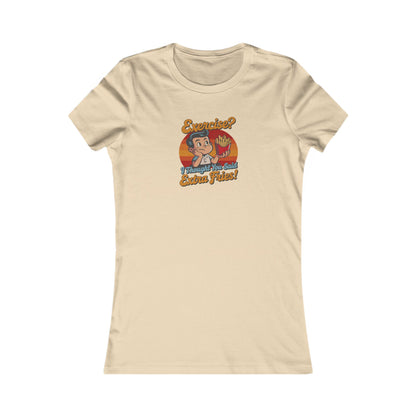 Exercise? I Thought You Said Extra Fries! — Retro Women's Tee (Light)