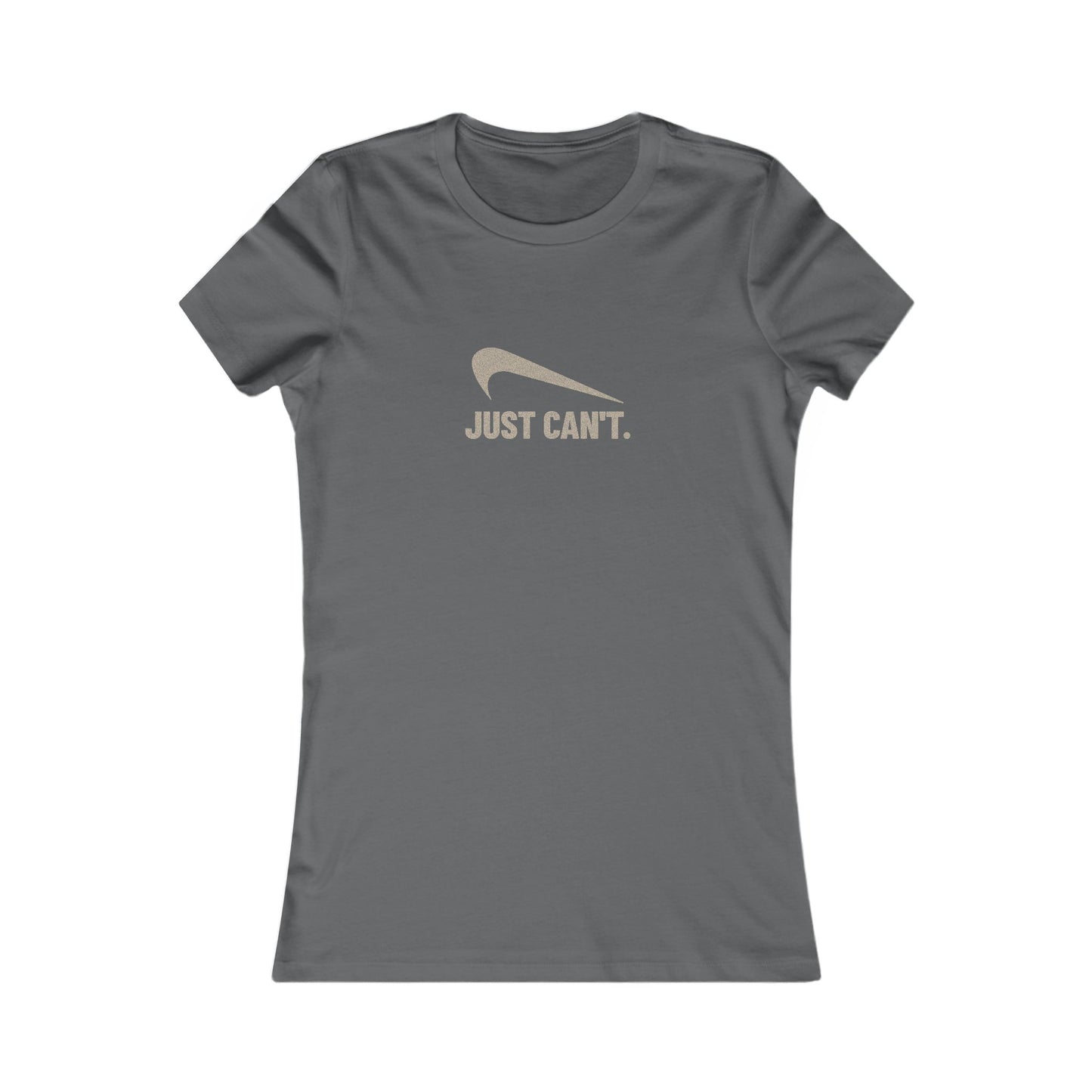 Just Can’t Athletic Parody — Retro Workout Women's Tee (Dark)