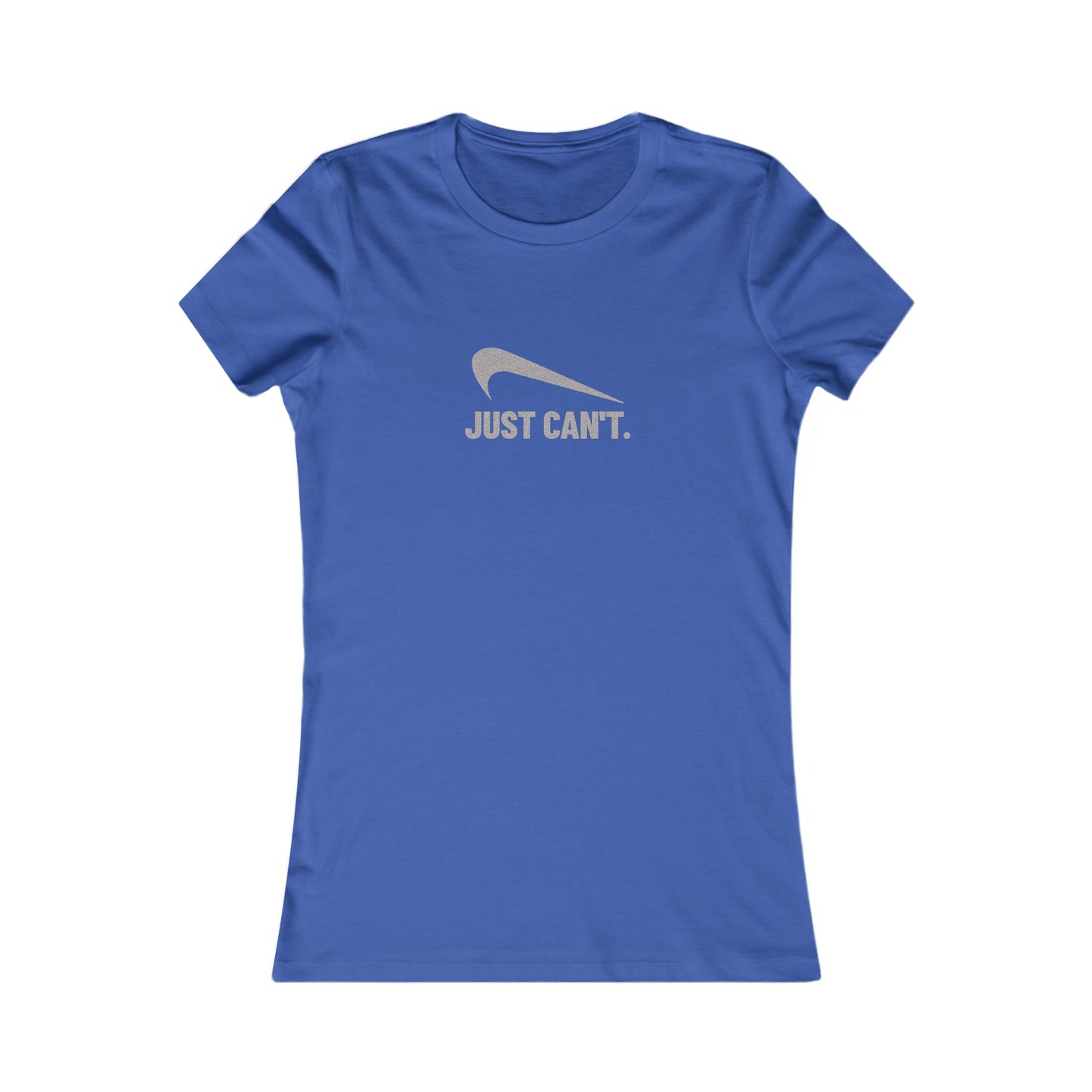 Just Can’t Athletic Parody — Retro Workout Women's Tee (Dark)