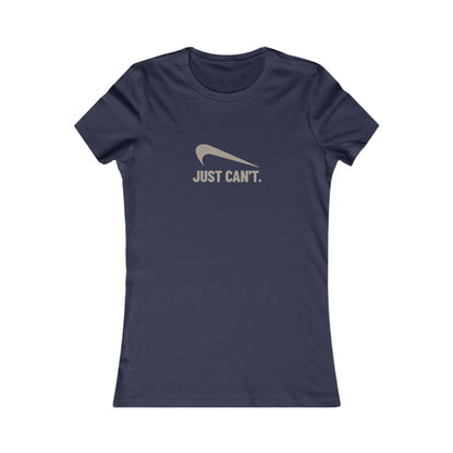 Just Can’t Athletic Parody — Retro Workout Women's Tee (Dark)