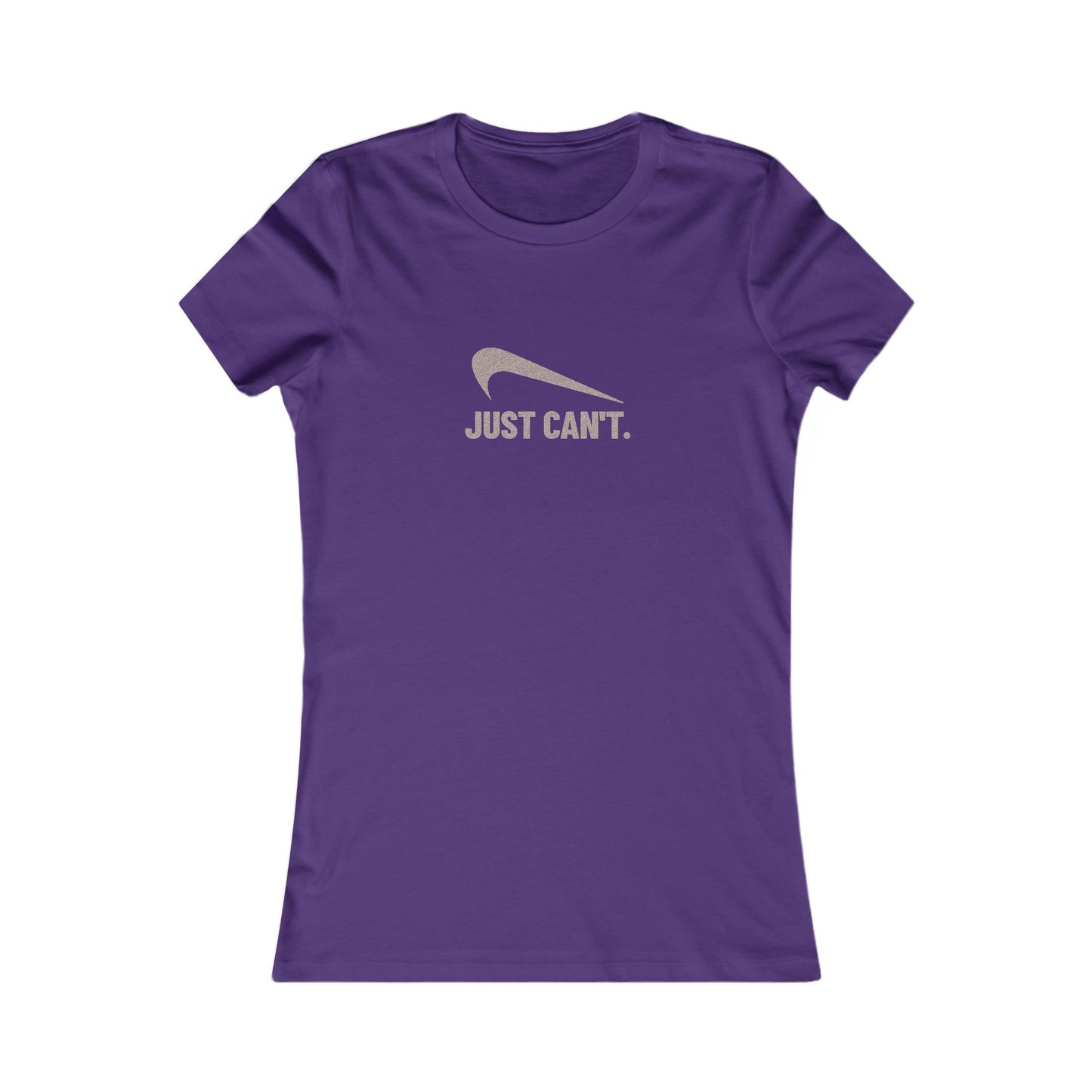 Just Can’t Athletic Parody — Retro Workout Women's Tee (Dark)