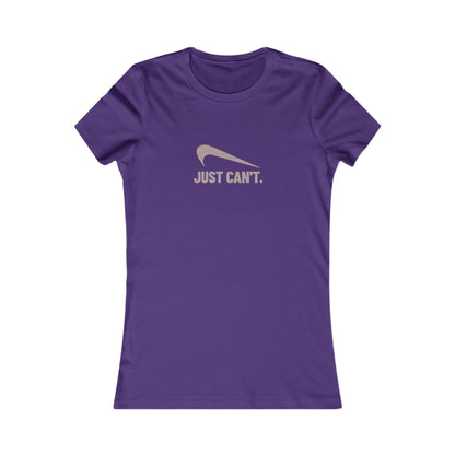Just Can’t Athletic Parody — Retro Workout Women's Tee (Dark)