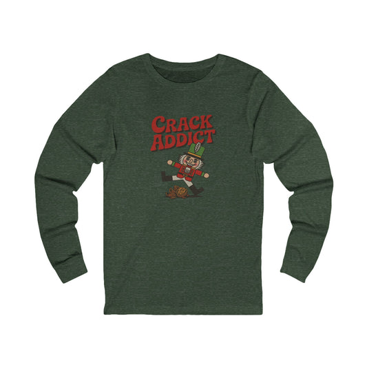Crack Addict Nutcracker (Unhinged Remix) — Retro Long Sleeve (Dark)