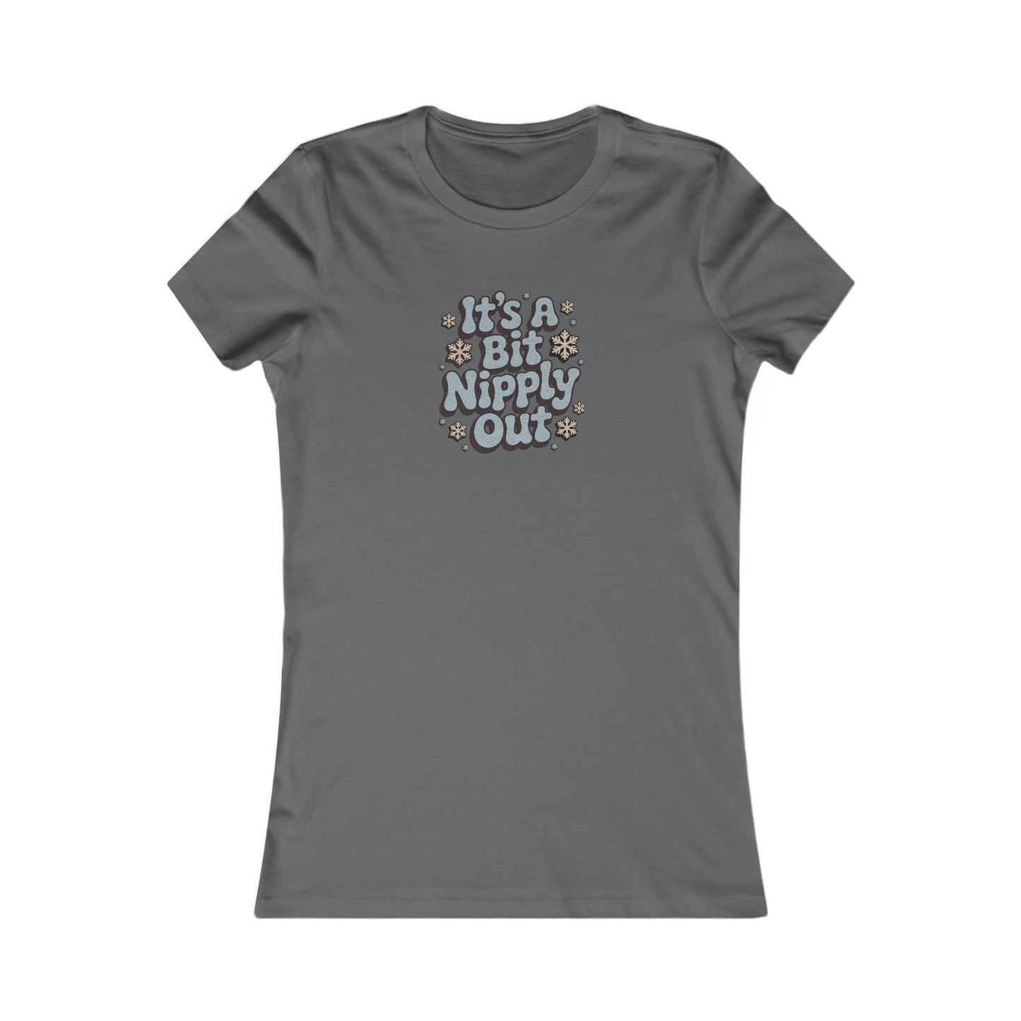 It's a Bit Nipply Out — Christmas Vacation Retro Women's Tee (Dark)
