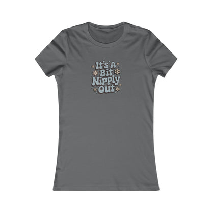 It's a Bit Nipply Out — Christmas Vacation Retro Women's Tee (Dark)