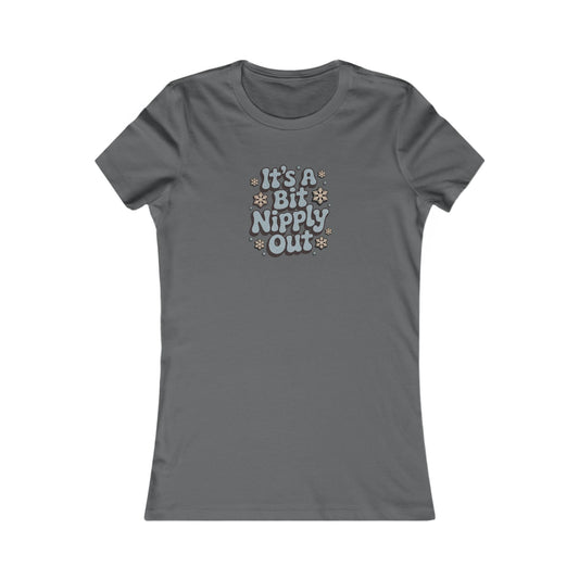 It's a Bit Nipply Out — Christmas Vacation Retro Women's Tee (Dark)