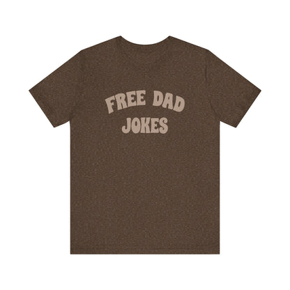 Free Dad Jokes Shirt — Funny Dad Gift, Retro Pun Tee